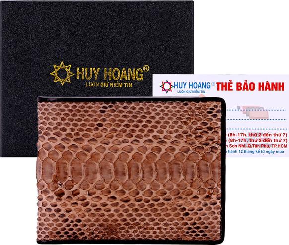 Ví Nam Da Trăn Huy Hoàng HT2309 (12.5 x 10 cm) - Nâu Hồng