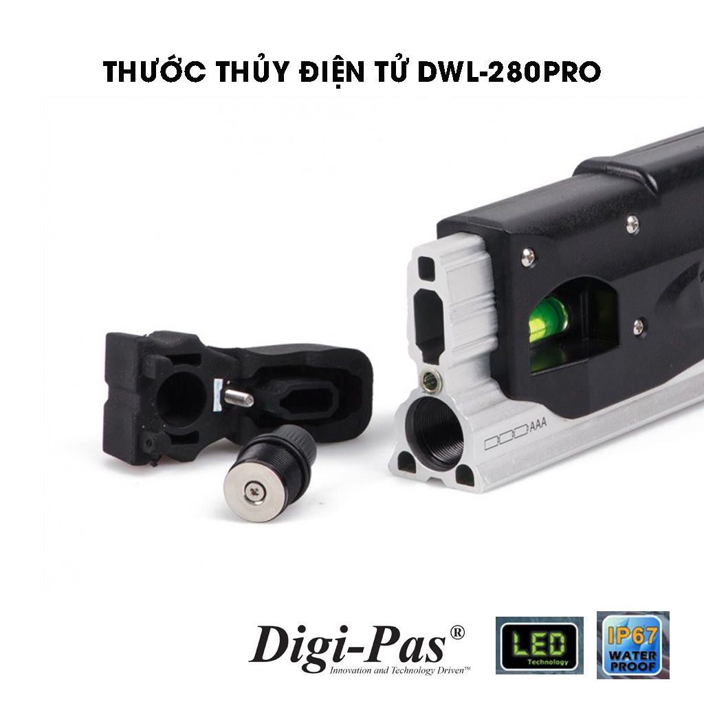 Thước thủy điện tử 230mm Digipas DWL-280pro