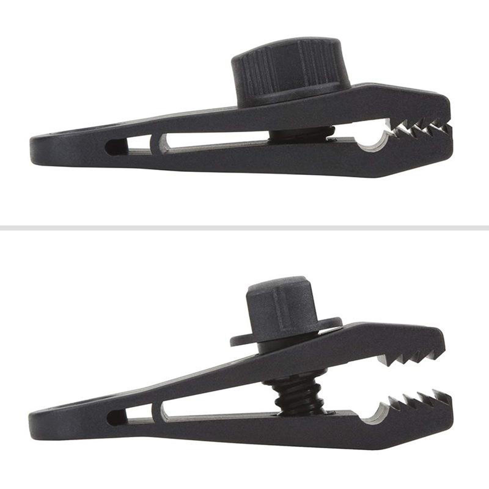 10/12Pcs Awning Tarp Clamp Set Tent Clips 10 Clip+Black Bungee