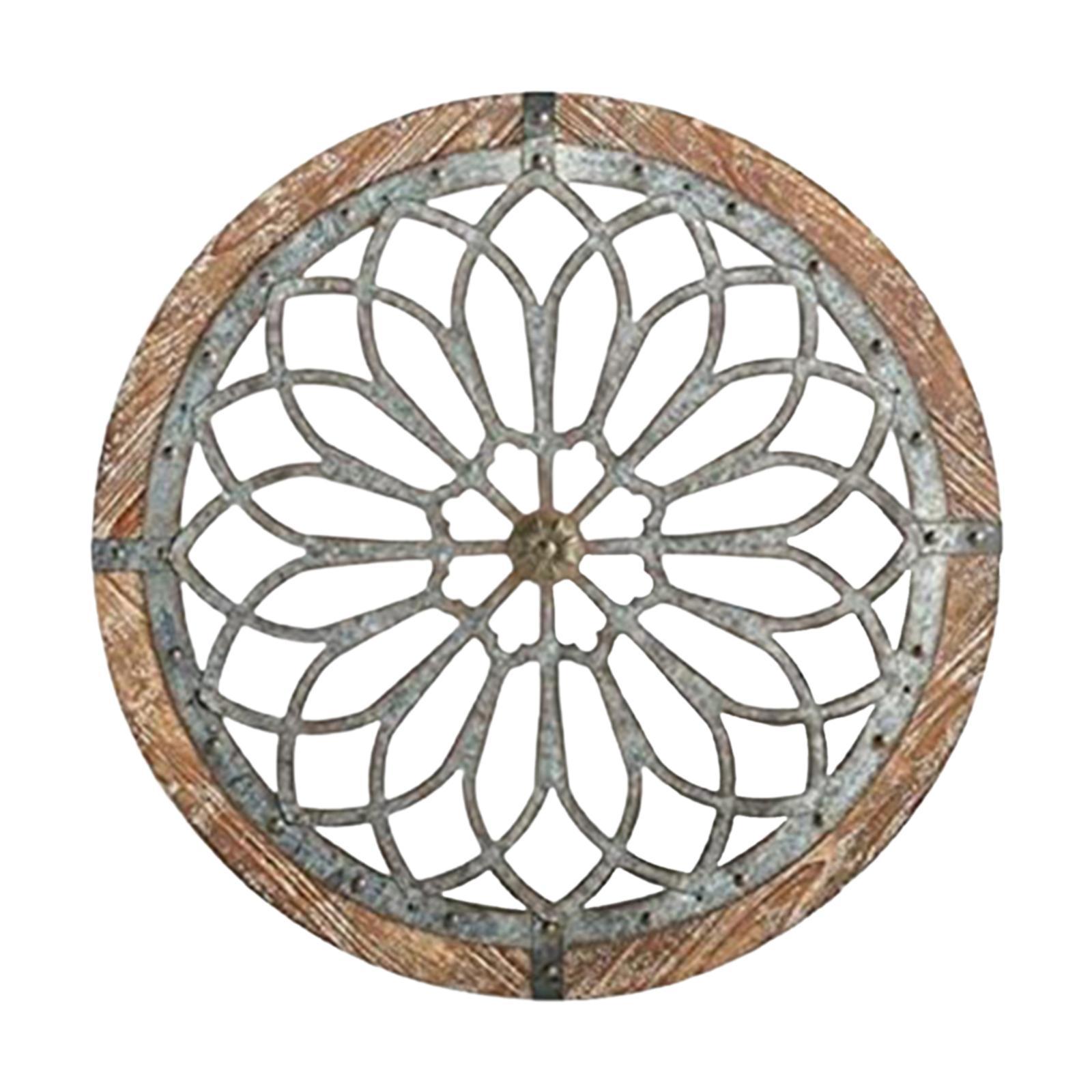 2x Medallions Metal Round Wall Decor Home Living Room Wall Sculptures