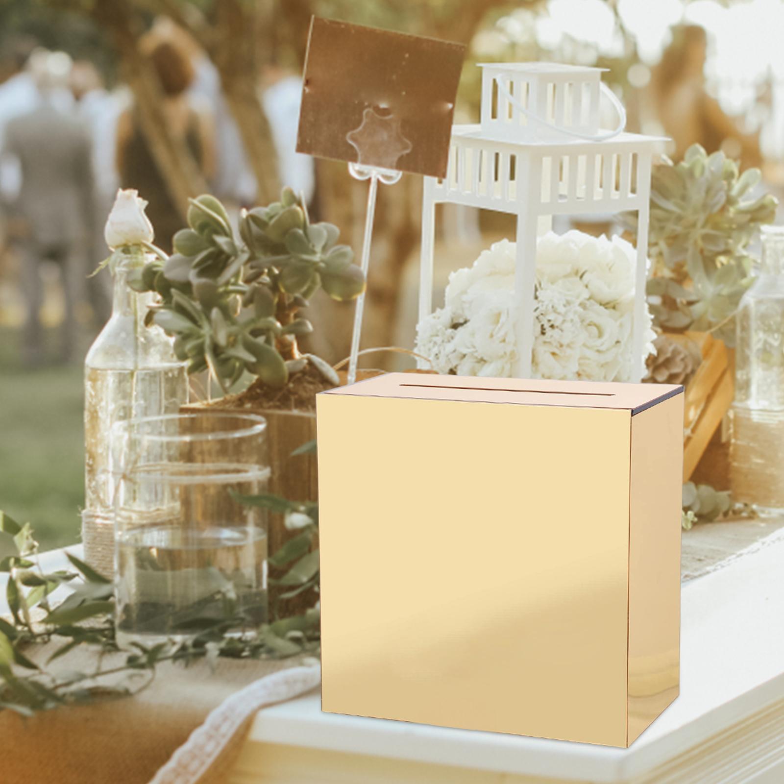 Box, Gift Box Holder, Elegant Centerpiece Money Box, Envelope Card box durable card Box for Ceremony Anniversary Bride, Birthday Graduation