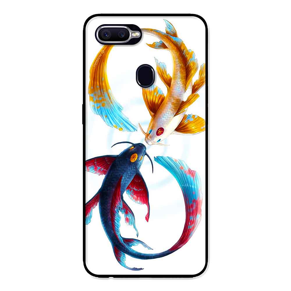 Ốp Lưng in cho Realme 2 Pro Mẫu Cá Chép Xanh Vàng -Hàng Chính Hãng