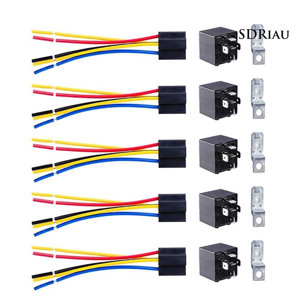 Set 5 Rơ Le Jd1914 5-pin 12v 40a Cho Xe Hơi