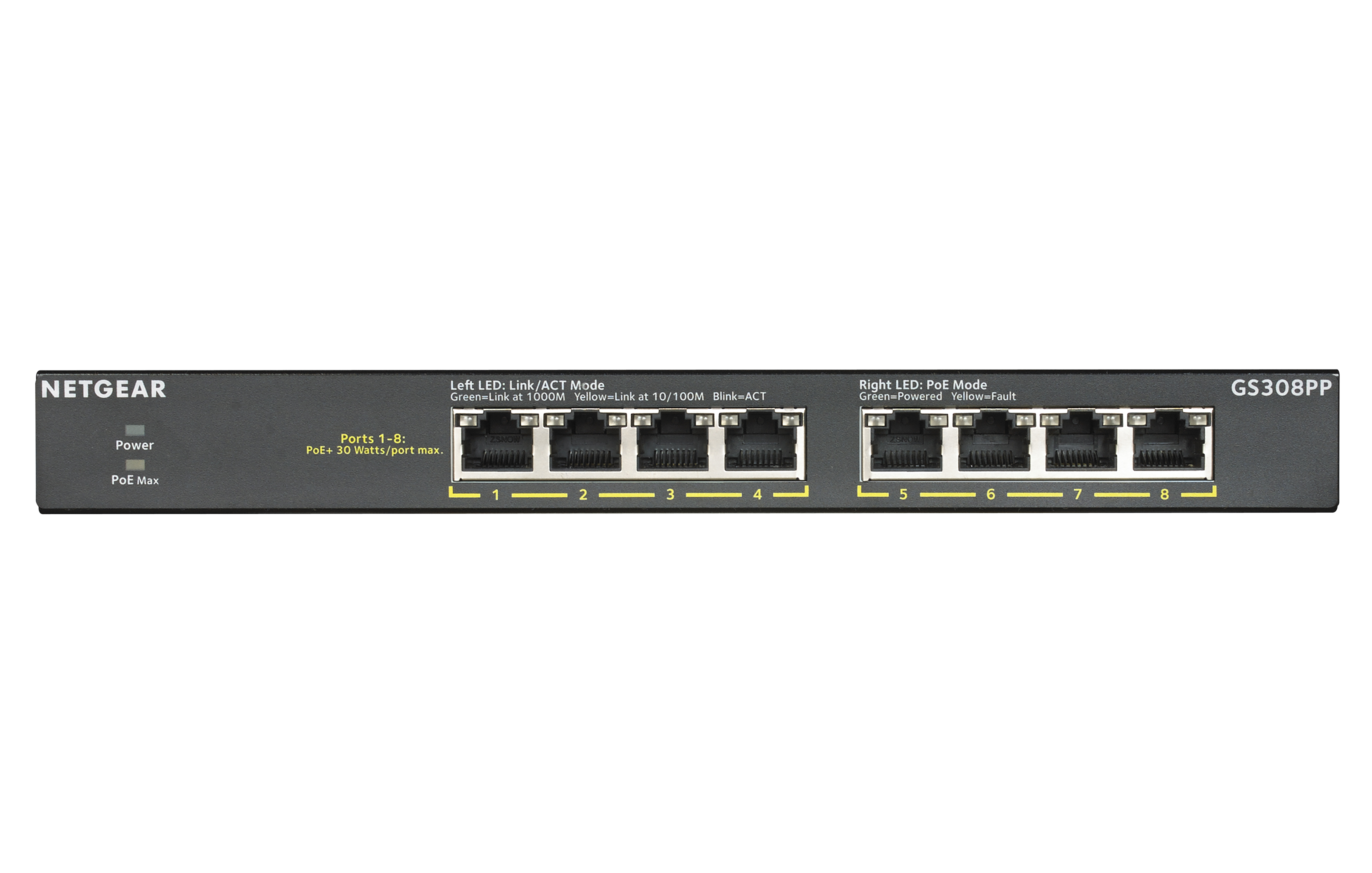 Bộ Chia Mạng Để Bàn 8 Cổng 10/100/1000M PoE+ Gigabit Ethernet Unmanaged Switch Netgear GS308PP - Hàng Chính Hãng