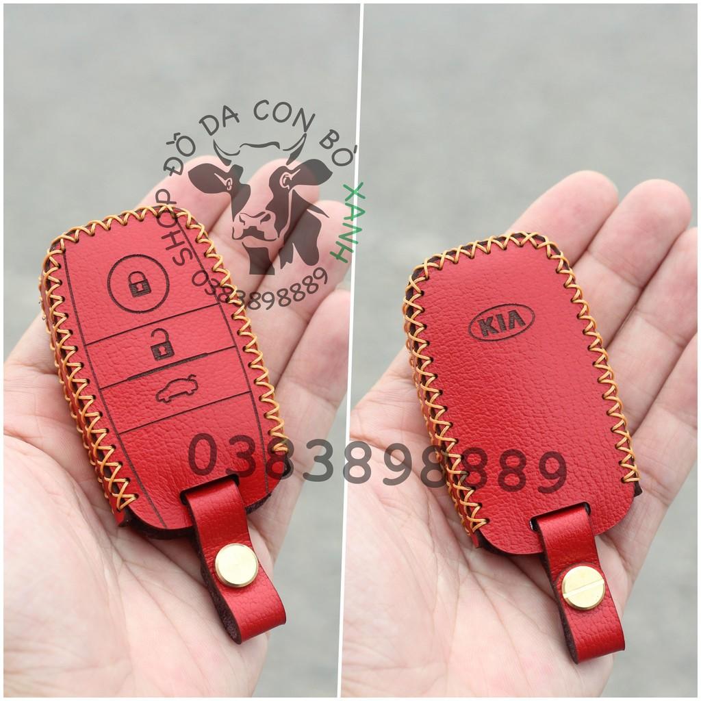 Bao da dành cho Chìa Khoá KIA cerato, K3, K5, Seltos, Soluto, Morning, Sorento, Rondo handmade Da Thật 006