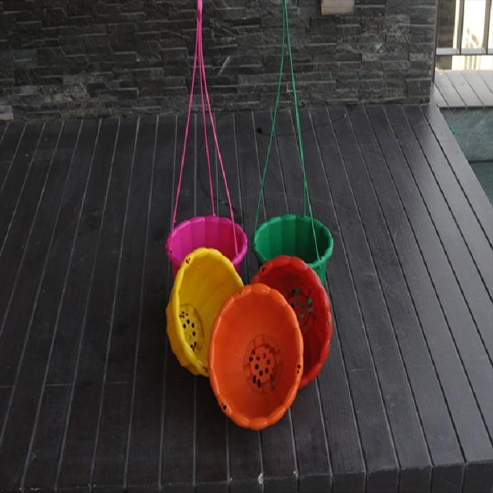10 Chậu Nhựa Trồng Cây Có Móc Treo Nhiều Màu - Chậu Bền Đẹp