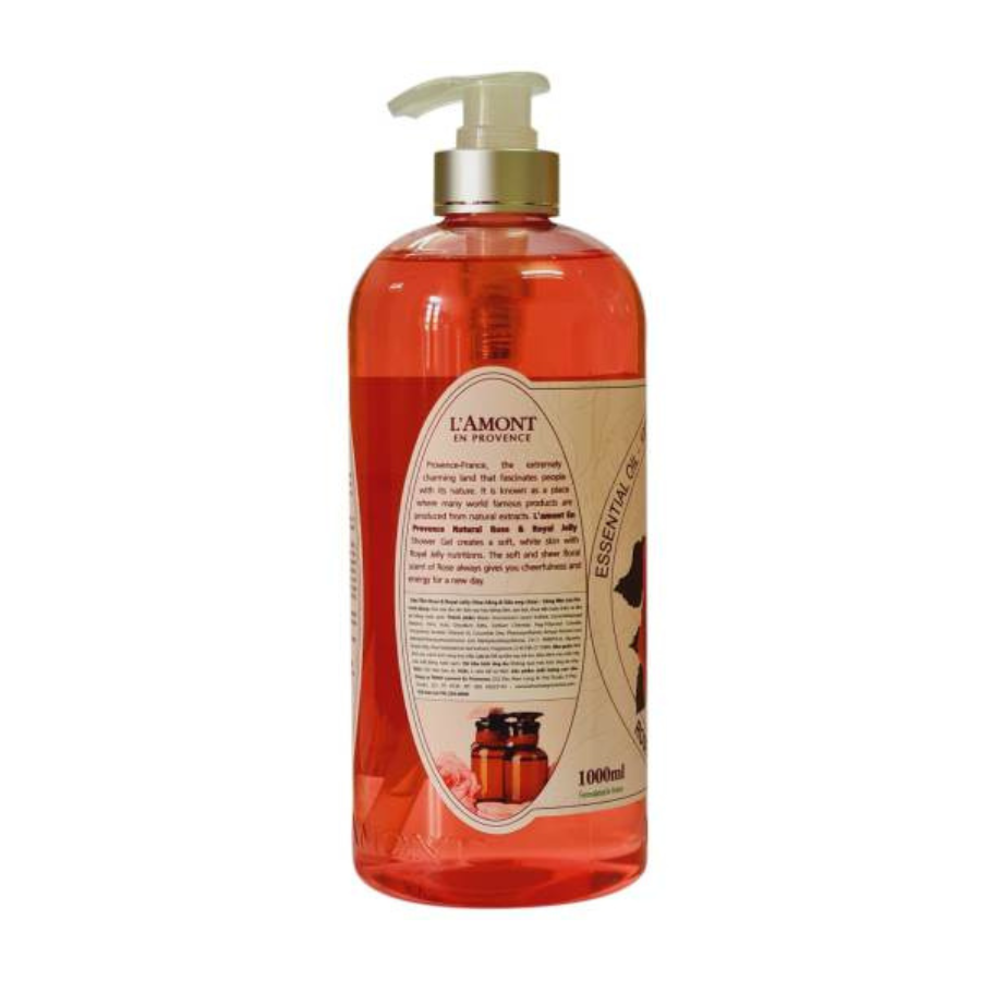 Combo 2 Sữa Tắm L'amont En Provence Rose (Hoa Hồng) Shower Gel 1000ml