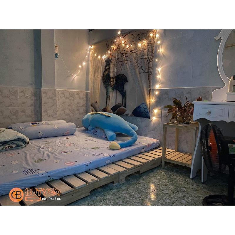 GIƯỜNG NGỦ PALLET GỖ THÔNG TỪ 1M2 ĐẾN 1M8 ĐỦ SIZE