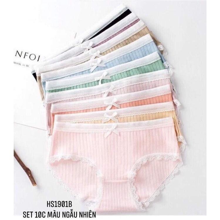 Sét 5 quần lót nữ cotton tăm kháng khuẩn