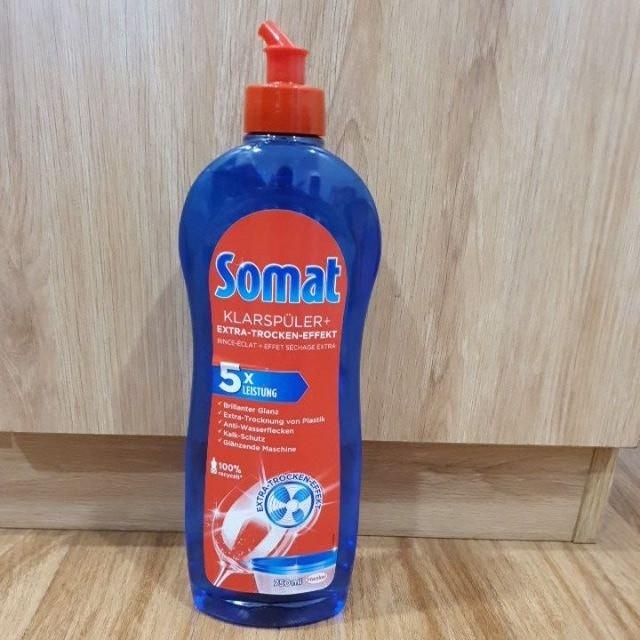 Nước làm bóng ly chén Somat - Đức chai lớn 750ml +Tặng que thử nước cứng