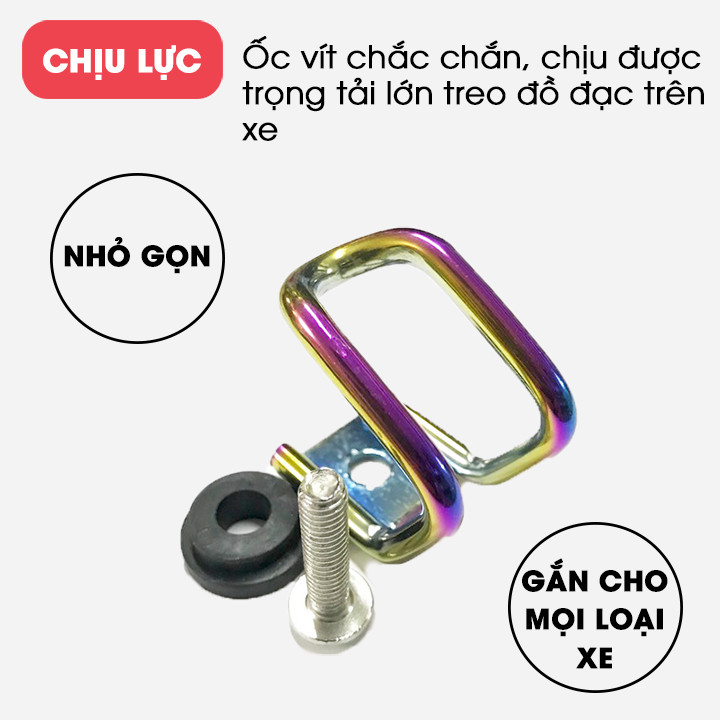 Móc treo đồ xe máy biker Thái Lan titan vuông xi (hàng nhập khẩu) -TKBs.1006