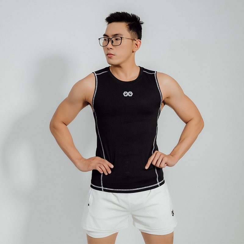 Áo Sát Nách Tanktop Nam Thể Thao Giữ Nhiệt Co Giãn Ôm Body Bó Cơ - LocalBrand X9 - Tập Gym Yoga Chạy Bộ Tennis - X010