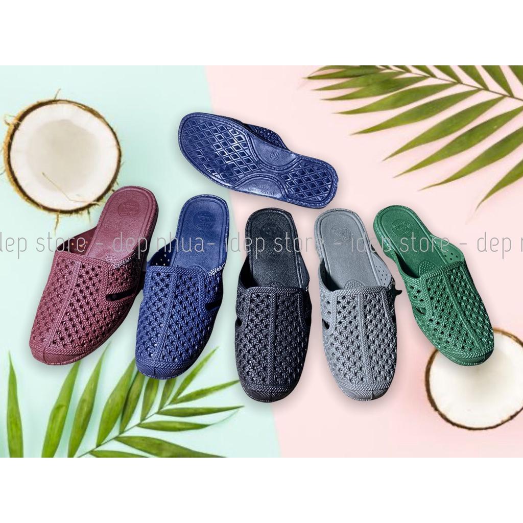 Dép Sục tổ ong bít mũi nhiều màu nhựa mềm lỗ thoáng khí đi mưa chống trơn trượt iDÉP - SL030