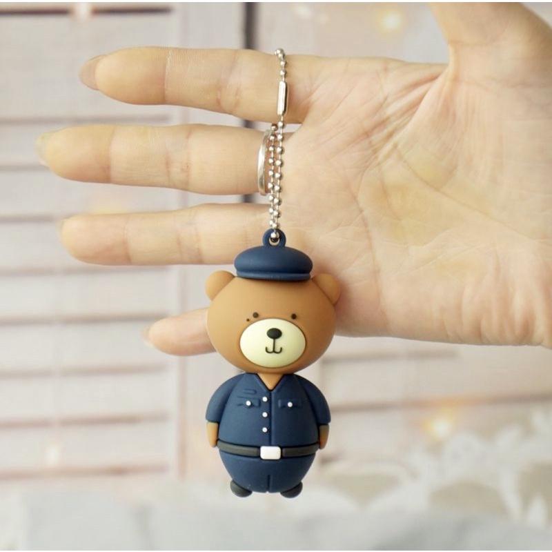 Móc khoá đôi tạo hình Gấu và Ếch xinh xắn