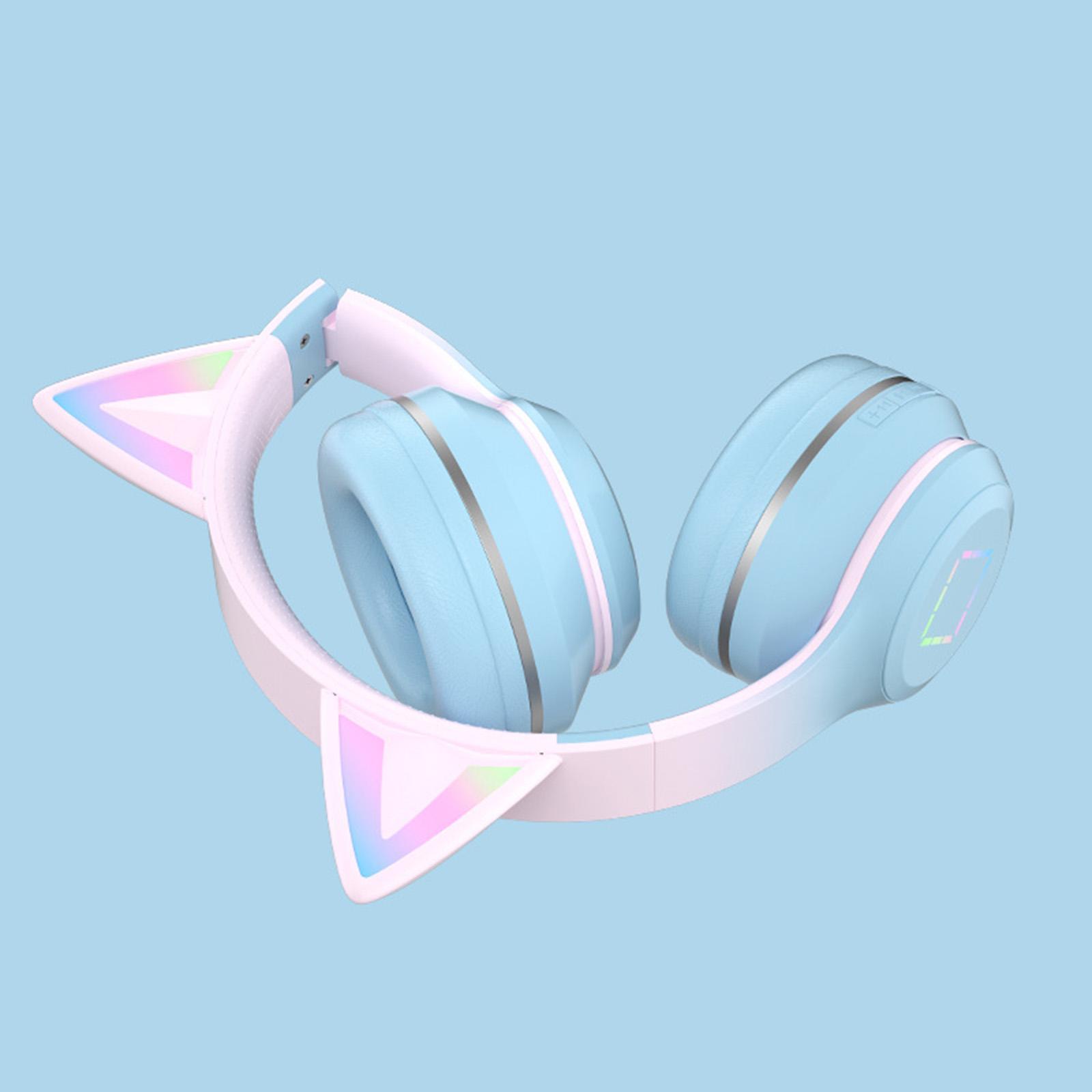 Over Ear Headphones RGB Light Low Latency Volume Control for Online Teaching