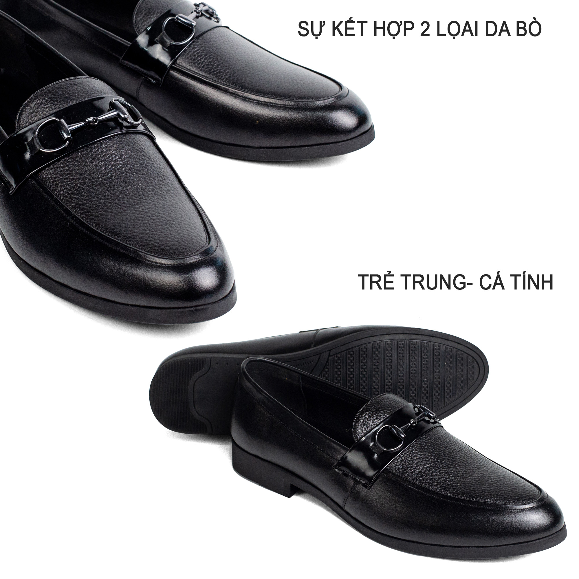 Hình ảnh Giày lười da nam công sợ Bụi Leather G121 - Da bò Nappa cao cấp