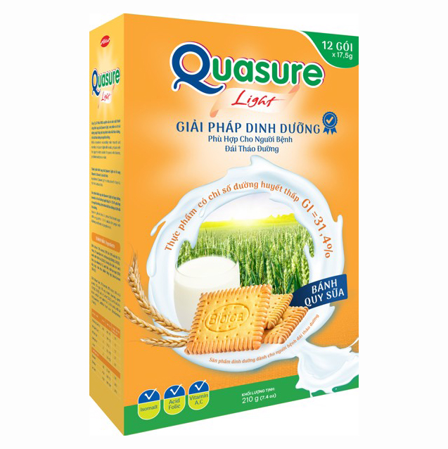 Bánh dinh dưỡng Quasure light Biscuit Sữa HG 210 g