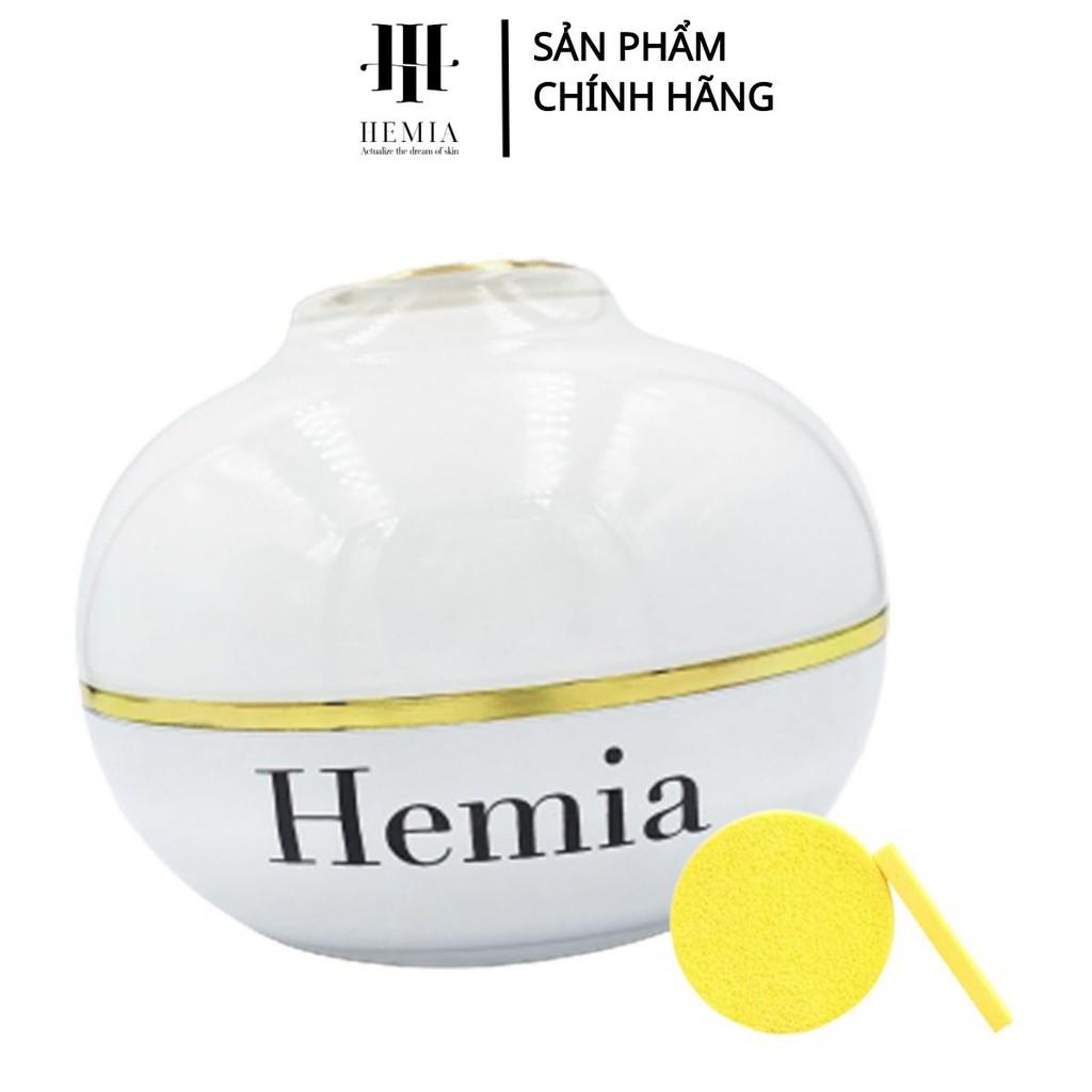 Combo Kem dưỡng toàn thân Hemia Whitening Body Cream 150g và bông nở rửa mặt 12pcs HEMIA
