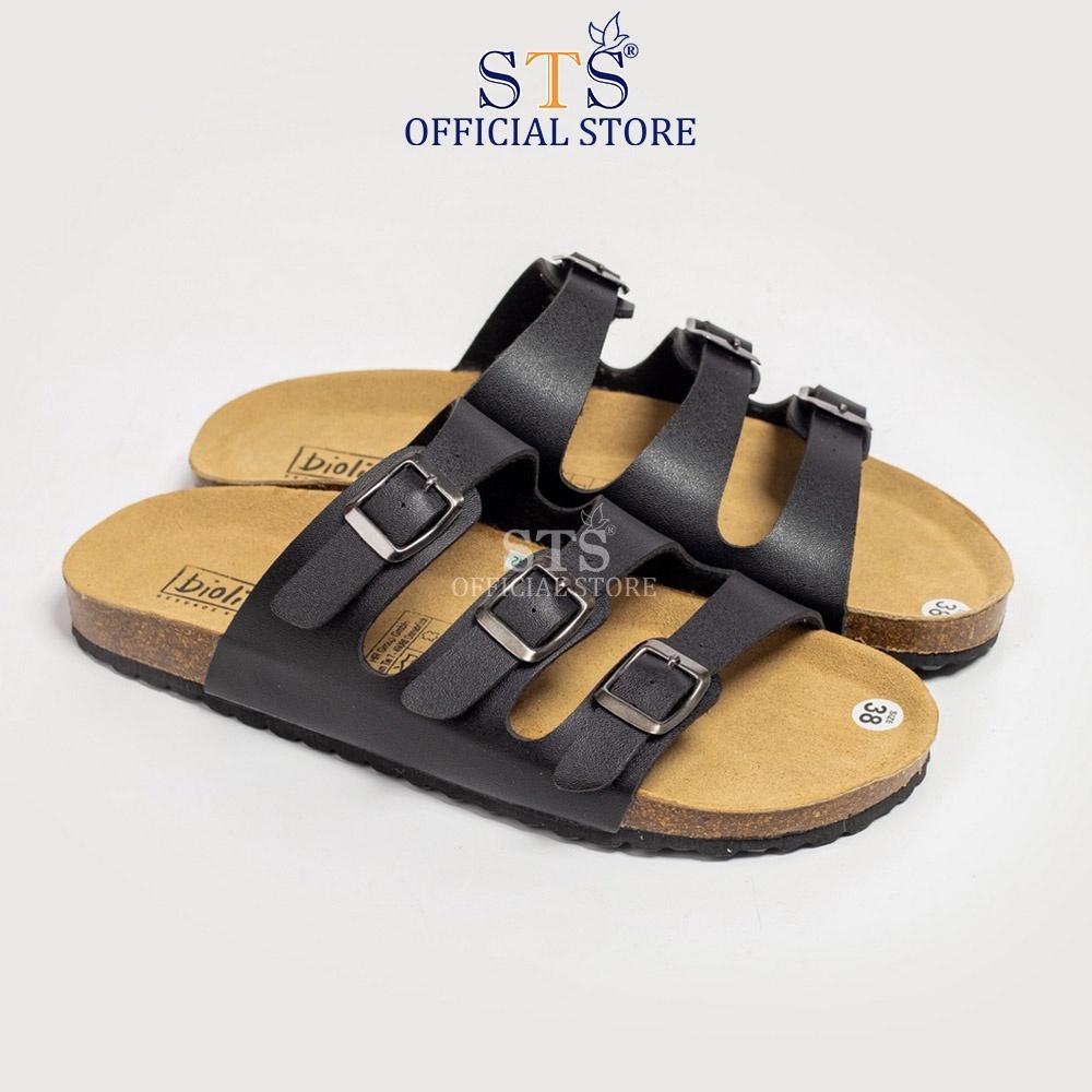 Dép Birken quai ngang đế trấu Da PU cao cấp xuất khẩu STPU09 cao cấp chống nước nhẹ đi biển đi chơi