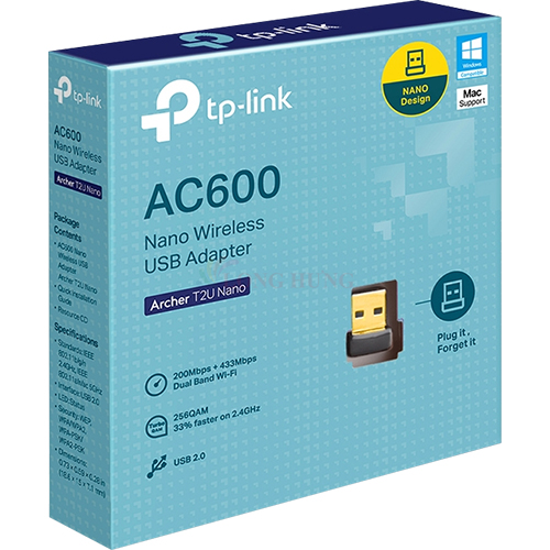 USB Wifi AC600 TP-Link Archer T2U Nano - Hàng chính hãng