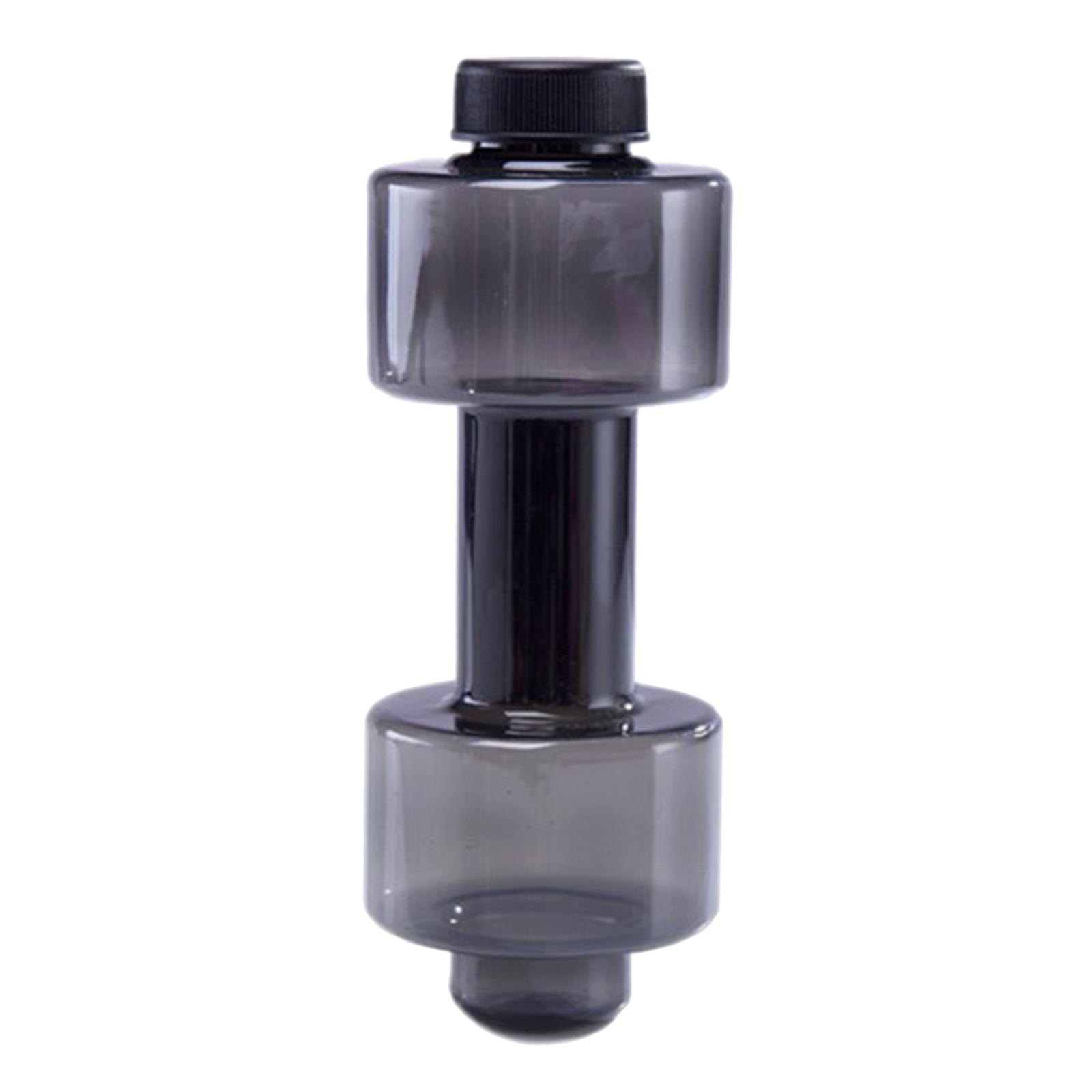 Fitness Dumbbells Weight Strong Water Drinks Bottle 550ml Black