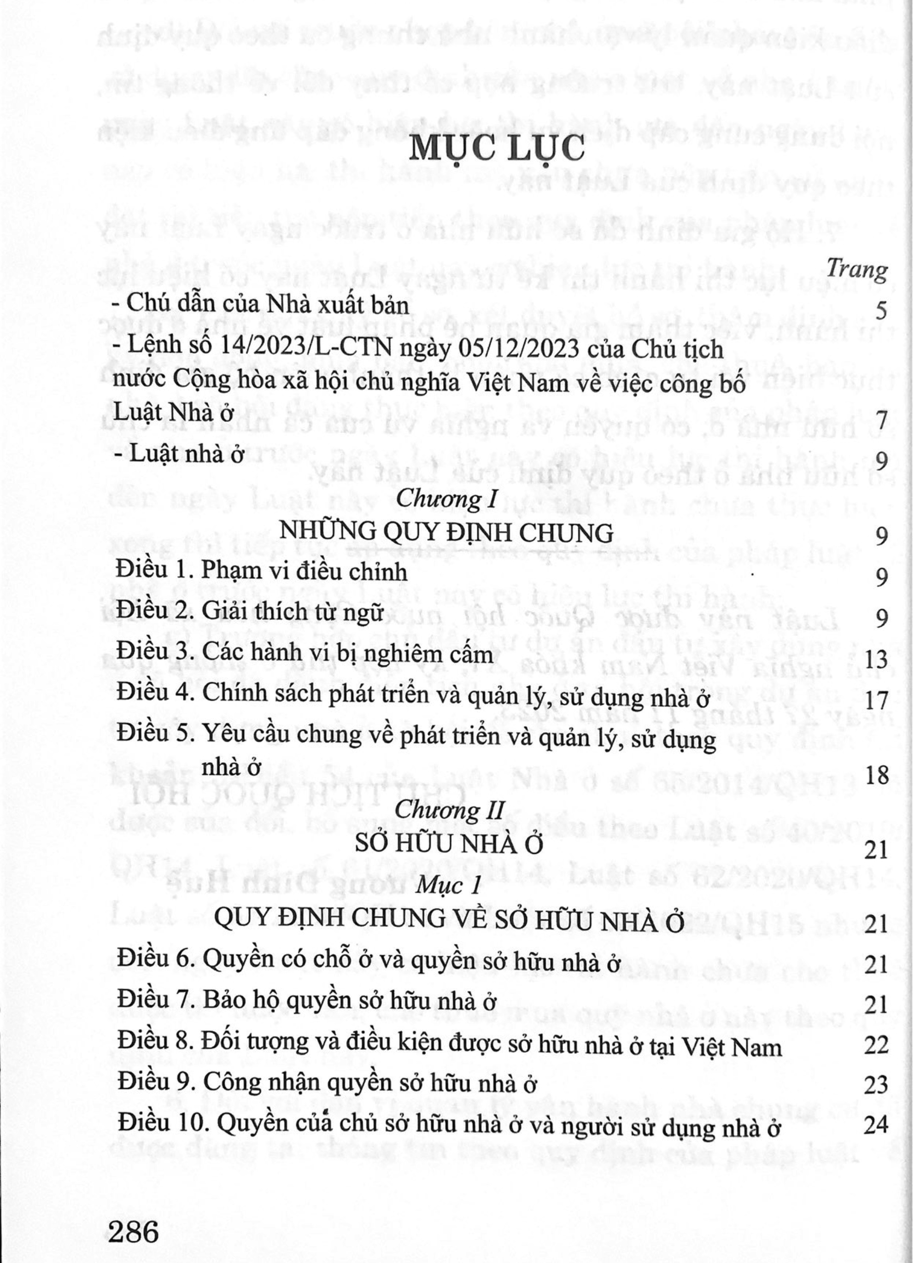 Luật Nhà Ở năm 2023 (Sửa đổi, bổ sung năm 2024)