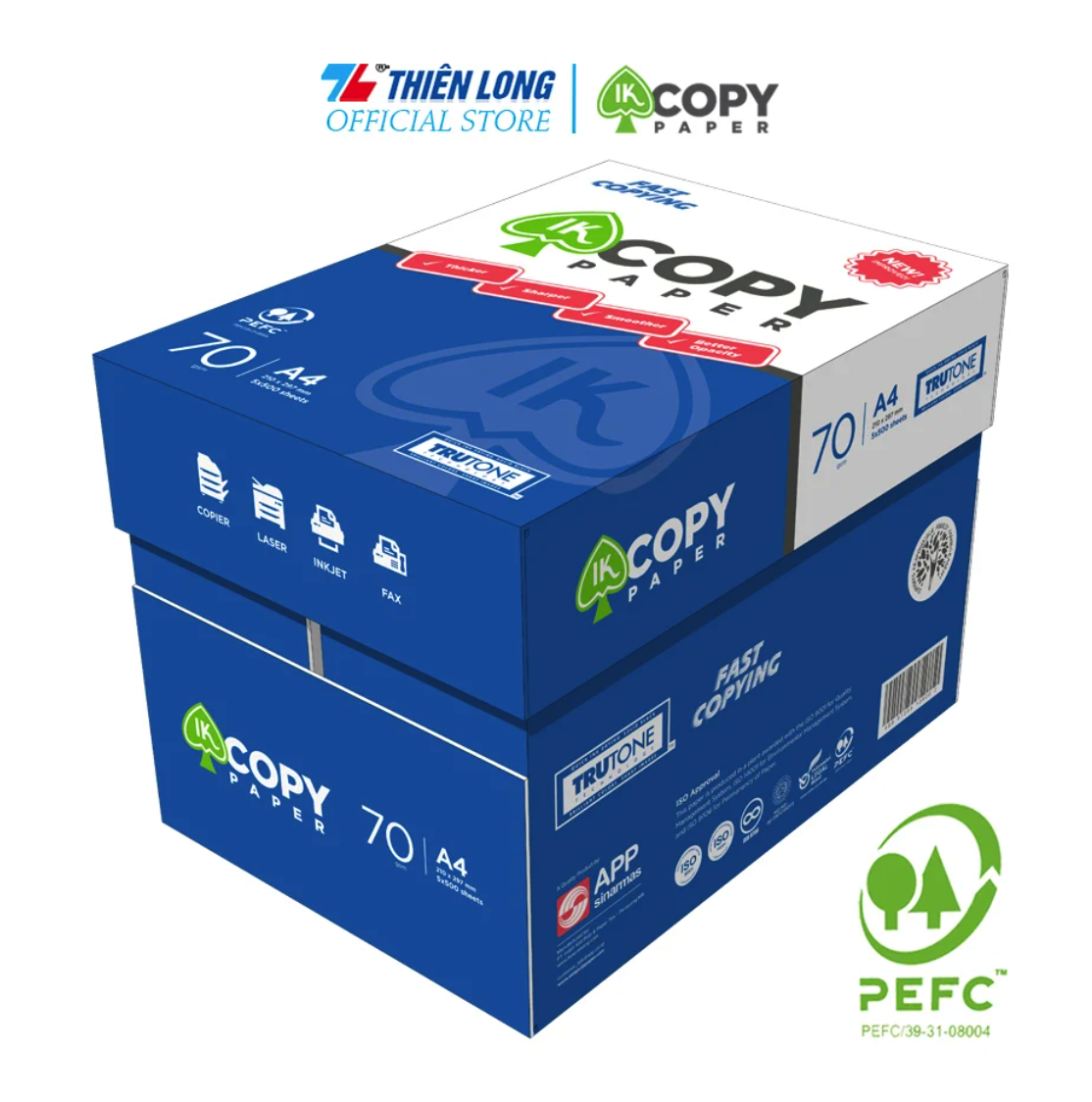 Combo 5 Ream Giấy Flexoffice A4 70 gsm - IK COPY PP-02 (500 TỜ/REAM)