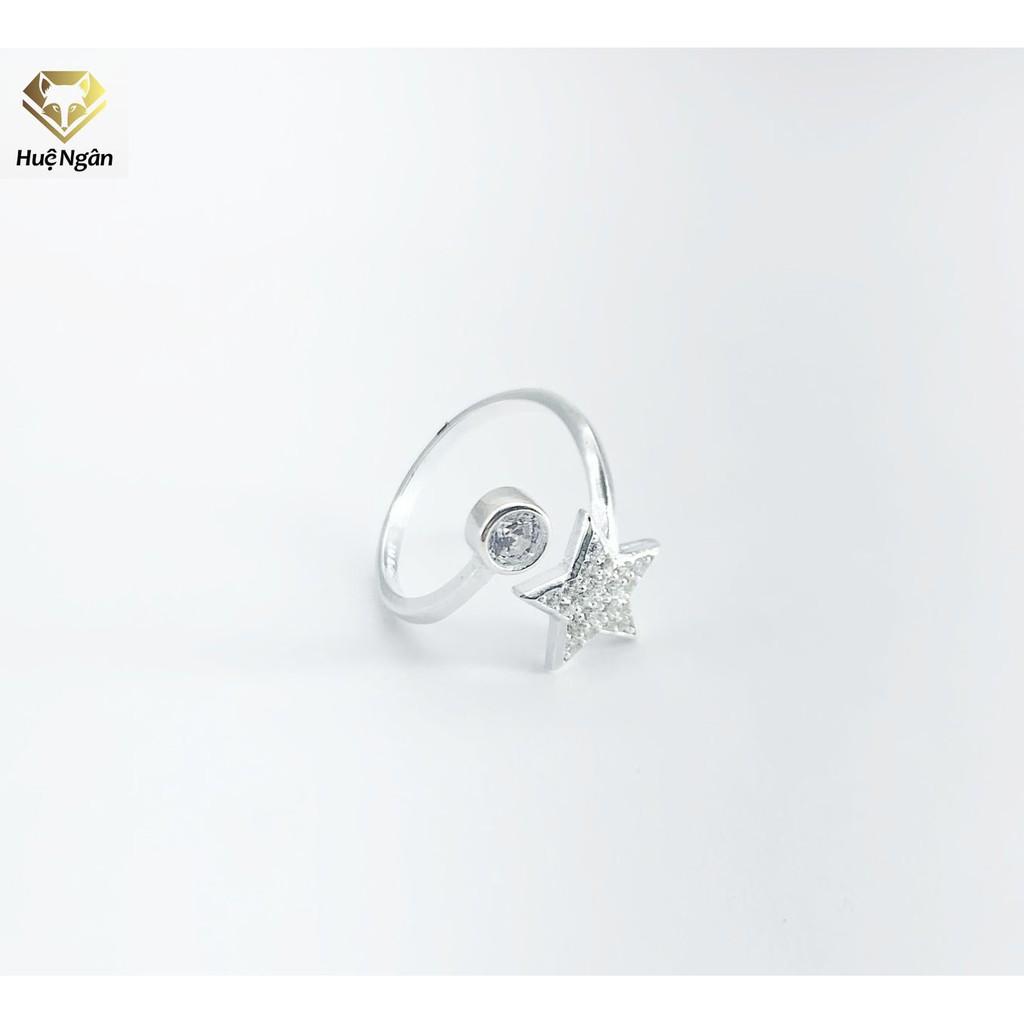 Nhẫn bạc 925 Huệ Ngân - Ngôi sao may mắn free size S160016