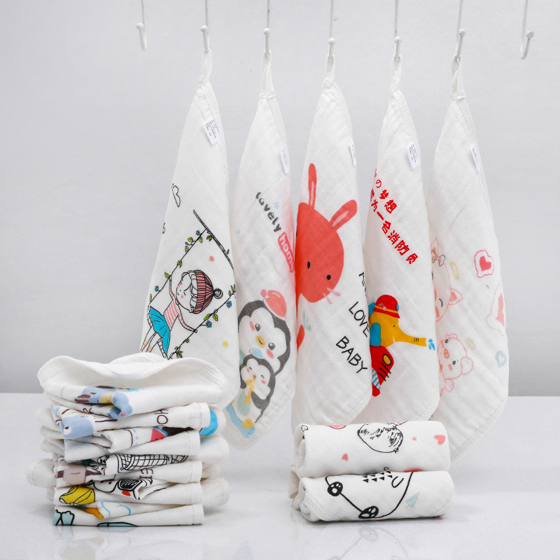 Combo 5 Khăn Sữa Sợi Bông Cotton Mềm Mại Cho Da Em Bé 30*30cm - Hàng Chính Hãng