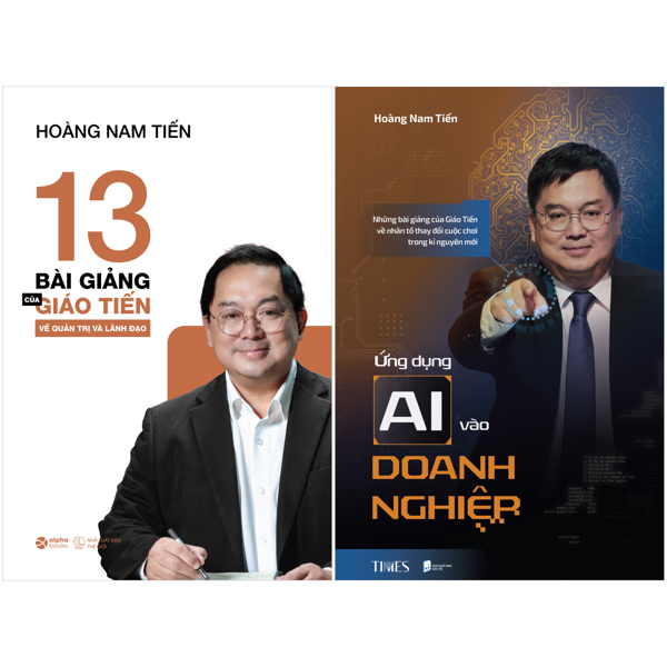 Sách - Combo Sách 13 Bài Giảng Của Giáo Tiến Về Quản Trị Và Lãnh Đạo + Ứng Dụng AI Vào Doanh Nghiệp - Những Bài Giảng Của Giáo Tiến Về Nhân Tố Thay Đổi Cuộc Chơi Trong Kỉ Nguyên Mới (Bộ 2 Cuốn)