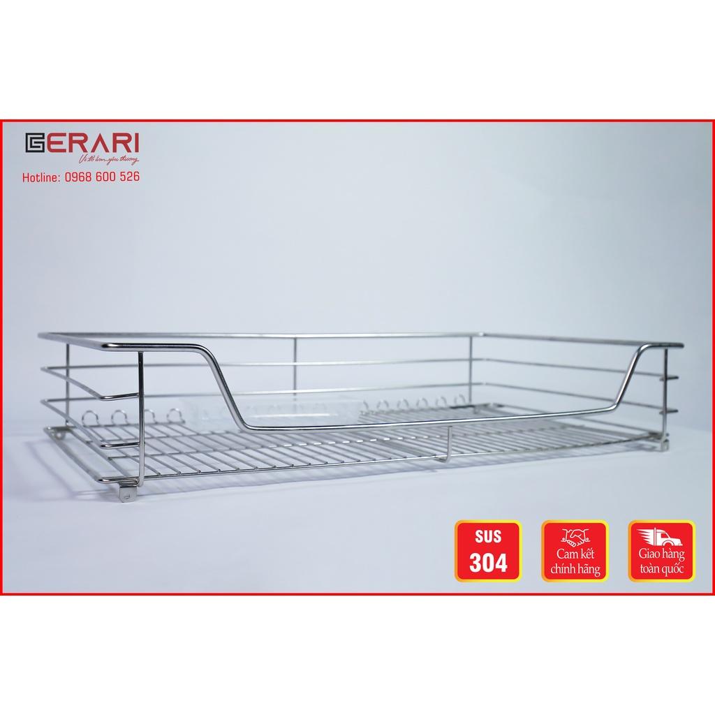 Kệ xoong nồi nan dẹt Gerari chất liệu Inox 304 bóng mờ cao cấp