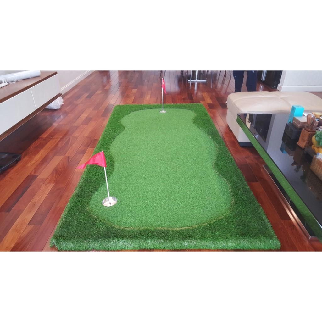 THẢM PUTTING GOLF 125X255CM KÈM 2 HỐ CỜ