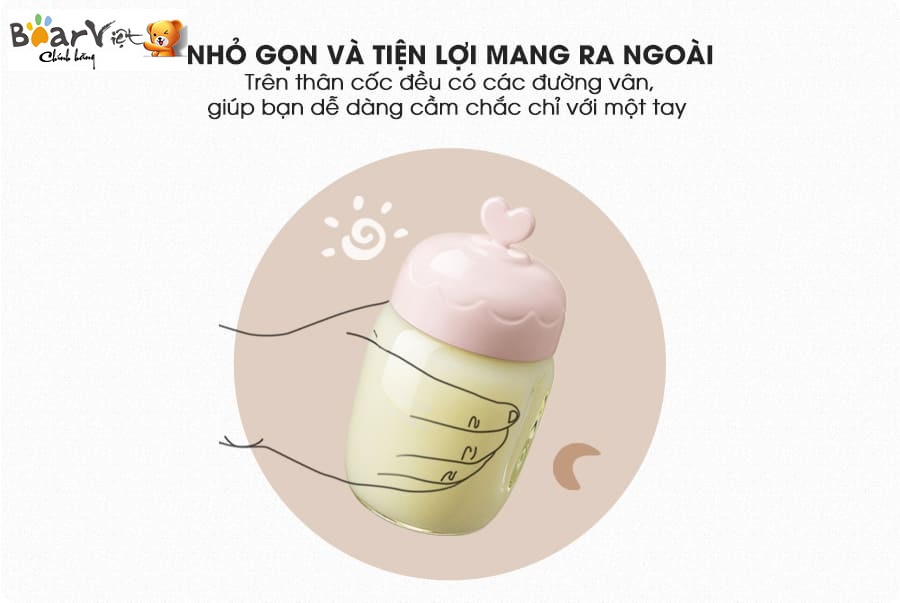 Máy xay thực phẩm cho trẻ em Bear GR-B03V1(pink) - Hàng chính hãng