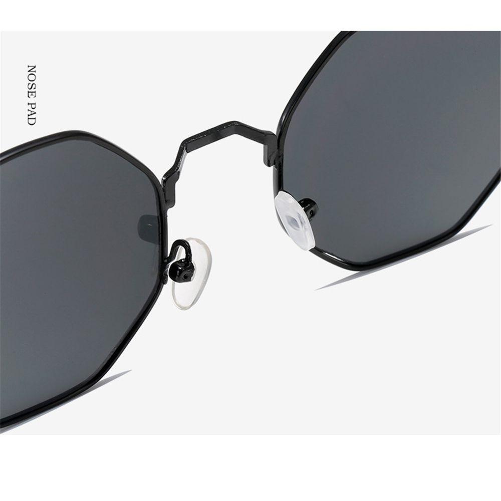 Mùa Hè Kính Chống Nắng UV400 Bảo Vệ Kính Mắt Bát Giác Đa Giác Retro Kính Mát Nam Sắc Thái Kính Mát Nữ Color: Gold-Yellow