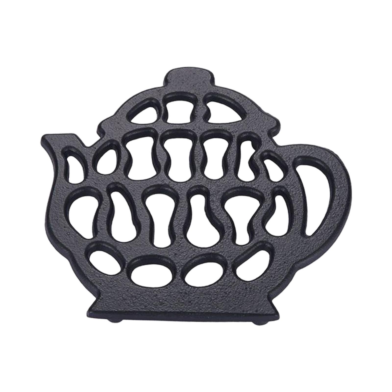 Teapot Cast Iron Trivets Exquisite Insulation Pad Table Decor for Wedding
