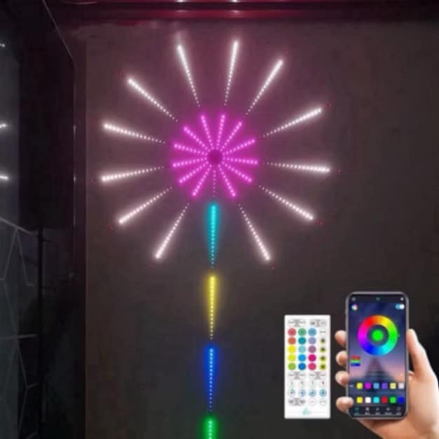 Đèn Led Hình Hoa, Đèn Led Trang Trí Kèm Remote, Điều Khiển Qua App, Cảm Biến Âm Thanh Nháy Theo Nhạc