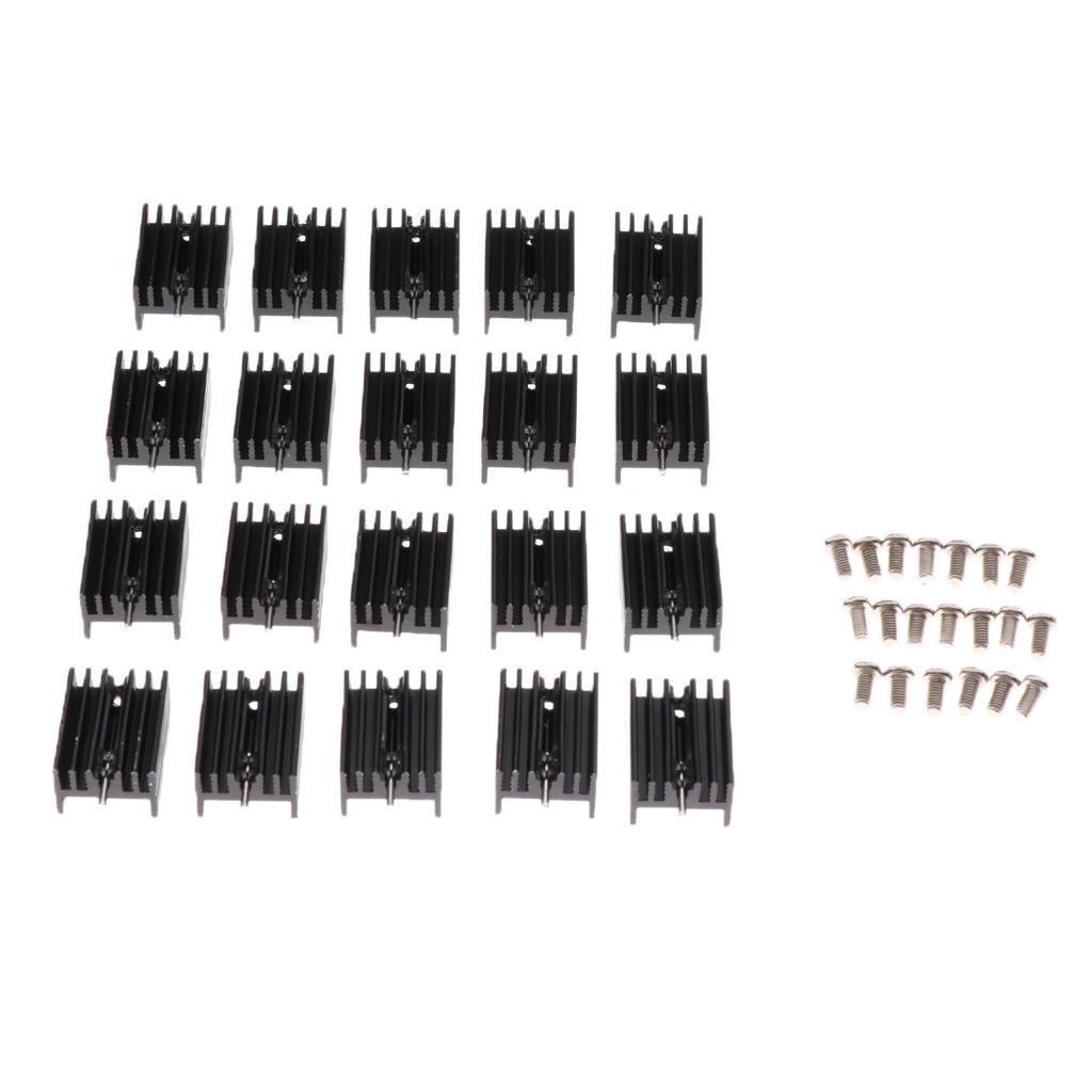 20 Pcs Aluminum To220 Transistor Cooling for Transistor