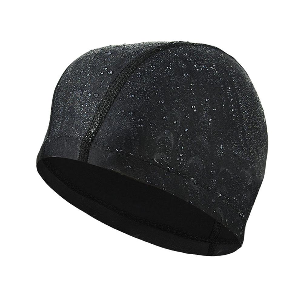 Elastic Waterproof Nylon Protect Ears Long Hair Sports Swim Pool Solid Hat Swimming Cap Free size for Men & Women