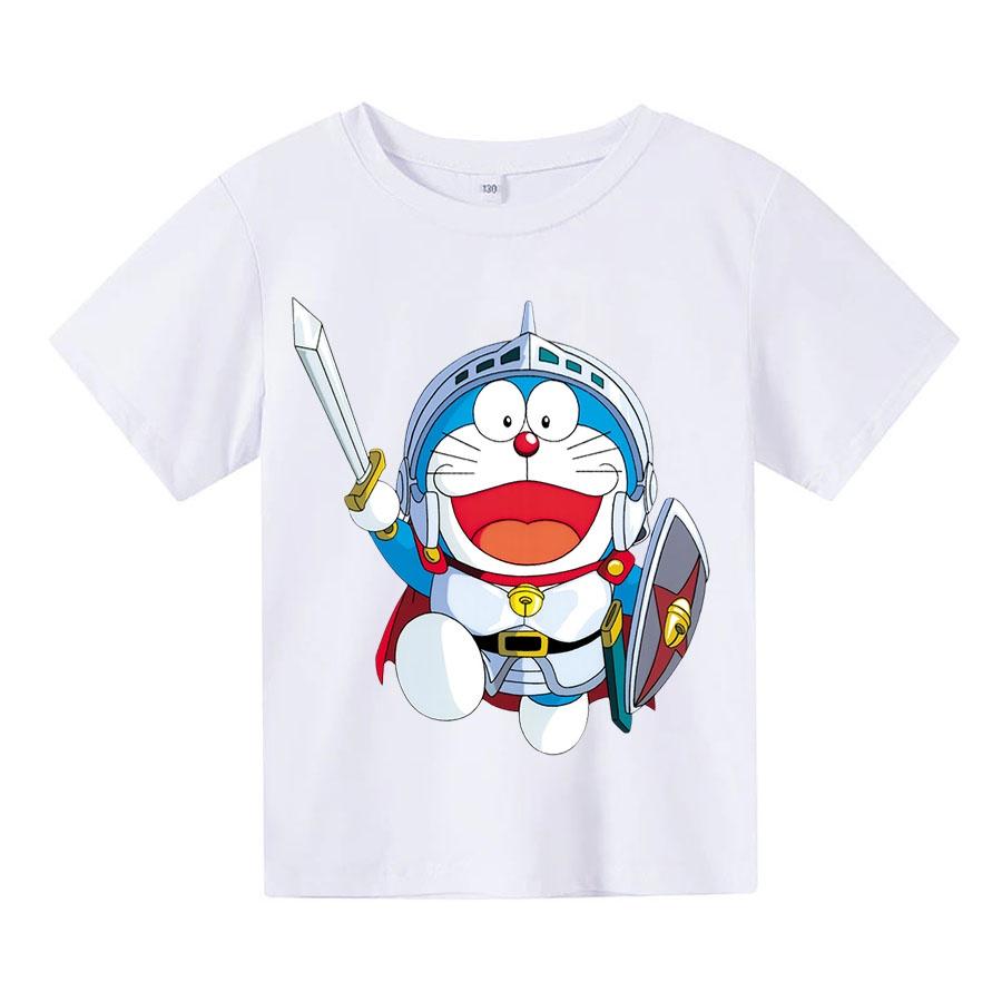 Áo thun trẻ em doraemon chiến binh 4 màu Có size người lớn, King Cotton