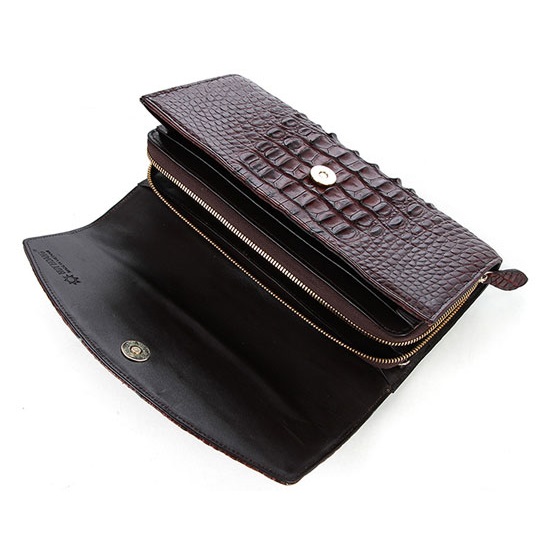 Túi xách nữ da cá sấu đeo chéo màu đen, nâu đỏ, vàng, nâu đất HT6228-29-30-31