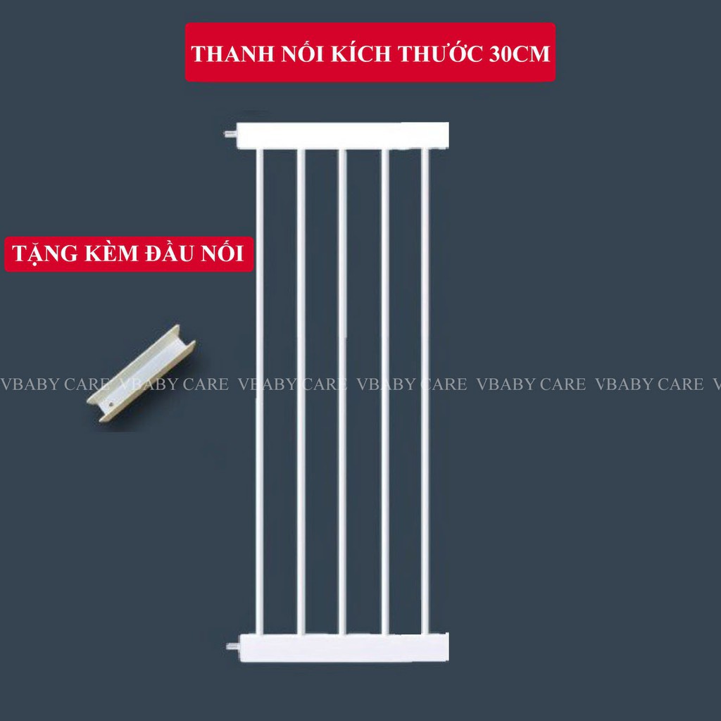 Combo Thanh chặn cầu thang và cửa- Không cần khoan đục- và thanh nối 10cm giúp Bé an toàn