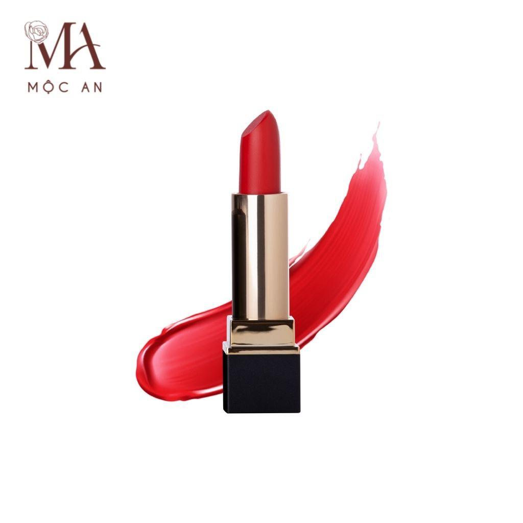Son Lì Dưỡng Nhẹ Môi Luxury Mộc An Không Chứa Chì Giúp Dưỡng Hồng Bền Màu 4G - Passion Đỏ Cam