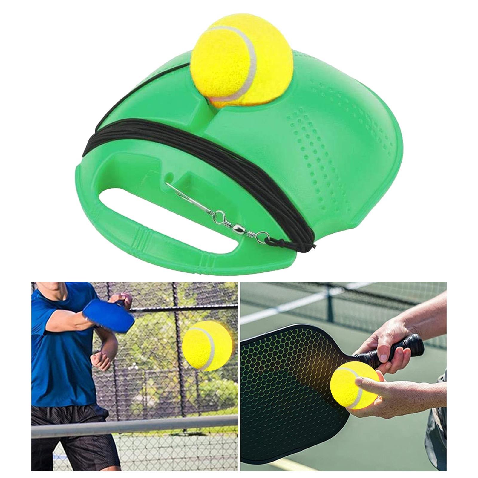 Tennis Trainer Ball Single Trainer with Tennis Ball Portable with Handle Tennis Training Aid for Beginners Kids Adults