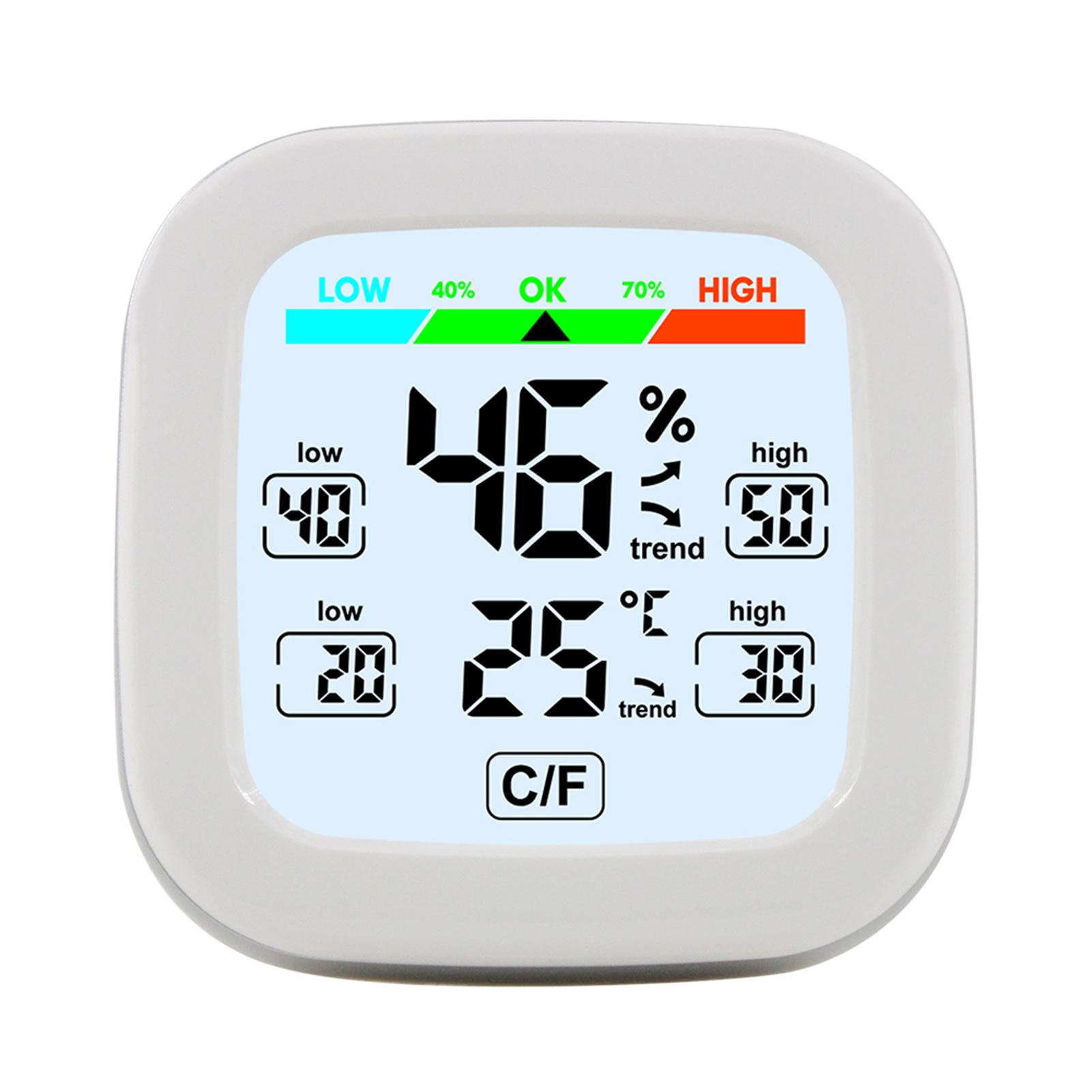 Indoor Electronic Hygrometer & Thermometer Digital Temperature Humidity Meter Wireless Sensor Temp. & Humidity Monitor with Trend Backlight