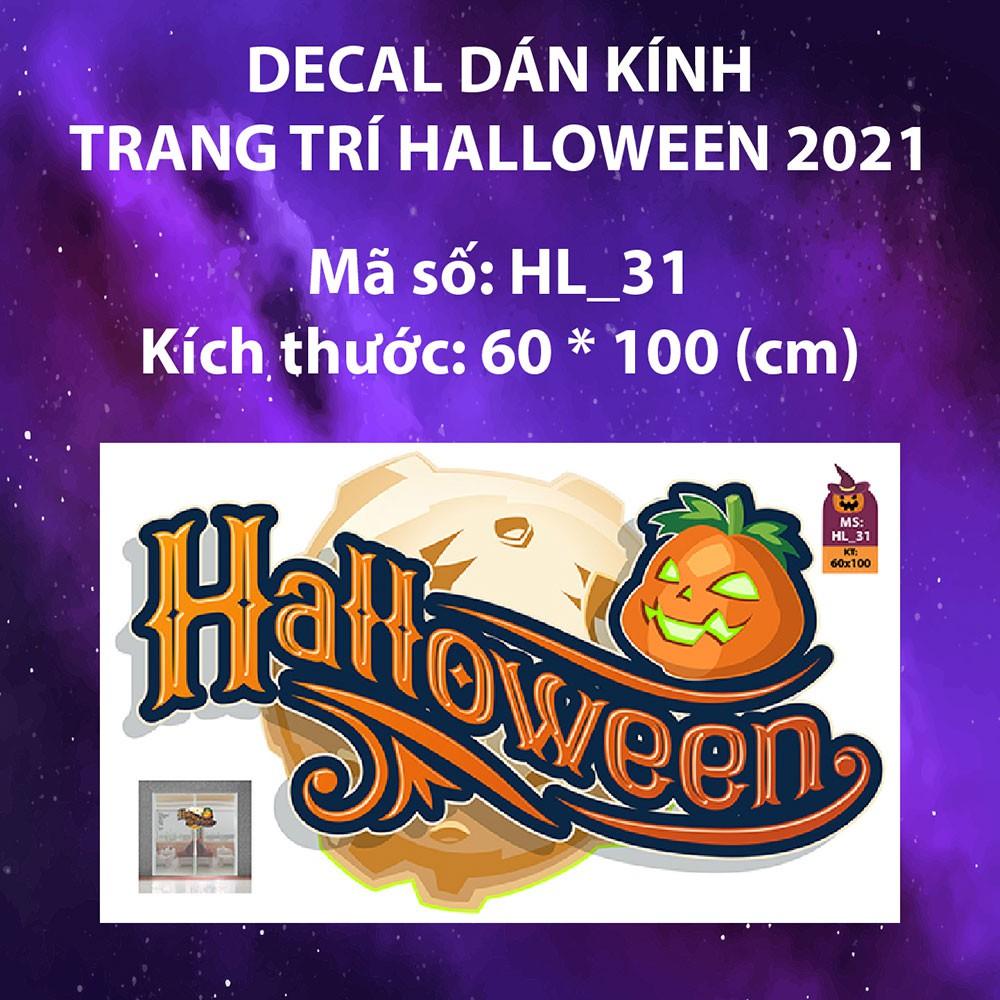 DECAL TRANG TRÍ HALLOWEEN 2021 COMBO CHÚ HỀ VÀ BÍ MA THUẬT