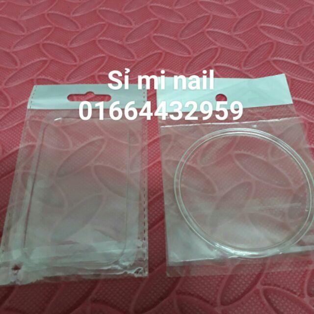 Miếng silicon chữ nhật và tròn để keo nối mi nối thuận tiện cực sang trọng giúp lấy nhanh mi nối