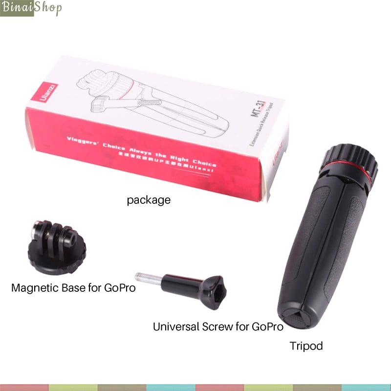 Ulanzi MT-31 - Tripod Mini Dành Cho Các Dòng Gopro- Hàng chính hãng