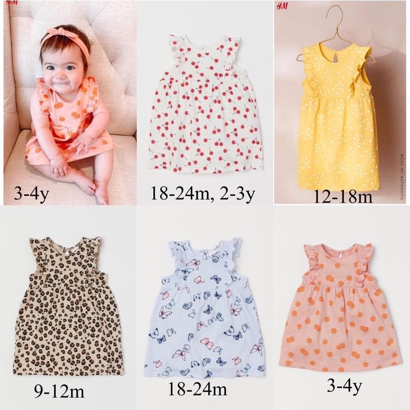 Váy cotton hm bé gái - Phân loại:,Váy vàng (12/18m)