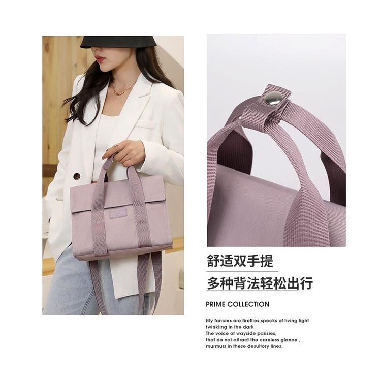 Túi Đeo Chéo Dáng Vuông Cỡ Lớn Bằng Nylon Bền Đơn Giản Thời Trang Hàn Quốc