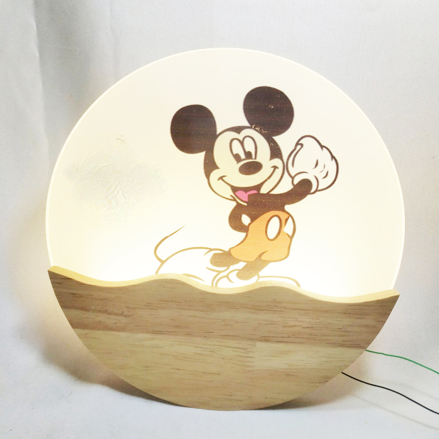 Đèn trang trí gắn tường phòng ngủ, phòng khách LED hình chuột Mickey ngộ nghĩnh